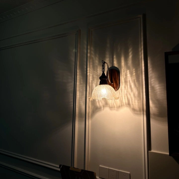 Vintage Rose Bell Wall Sconce