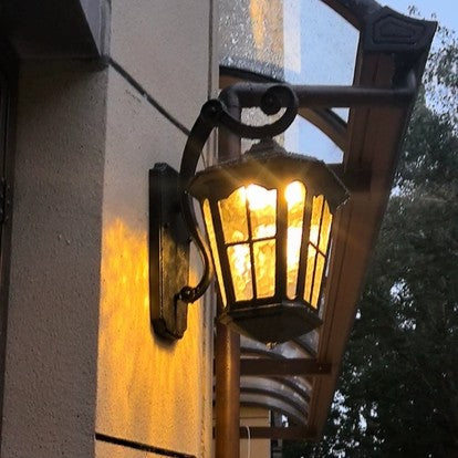 Vintage Lantern-Style Outdoor Wall Sconce