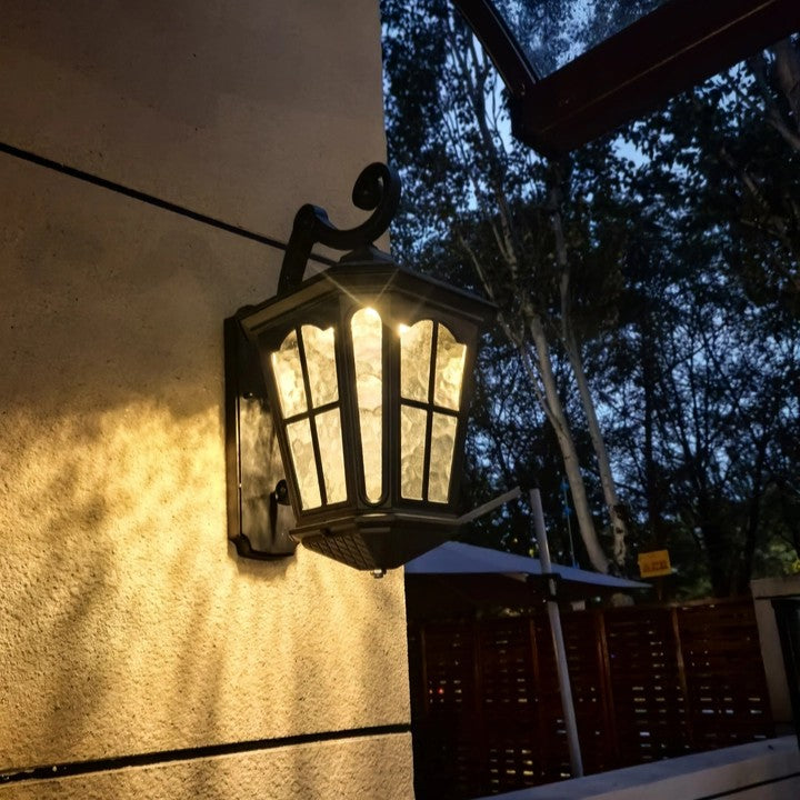 Vintage Lantern-Style Outdoor Wall Sconce
