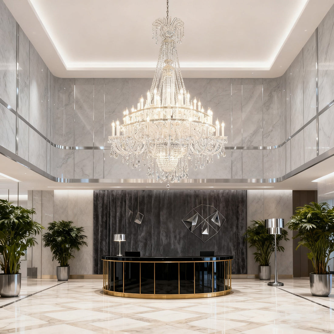 65 Lights Big Foyer Crystal Lighting 71X87 Inch Extra Large Chandelier for High Ceilings