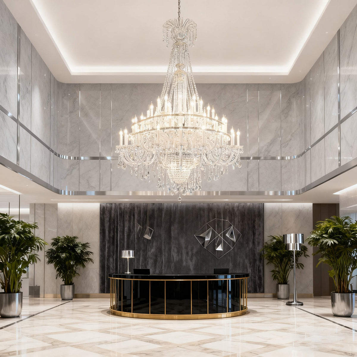 65 Lights Big Foyer Crystal Lighting 71X87 Inch Extra Large Chandelier for High Ceilings