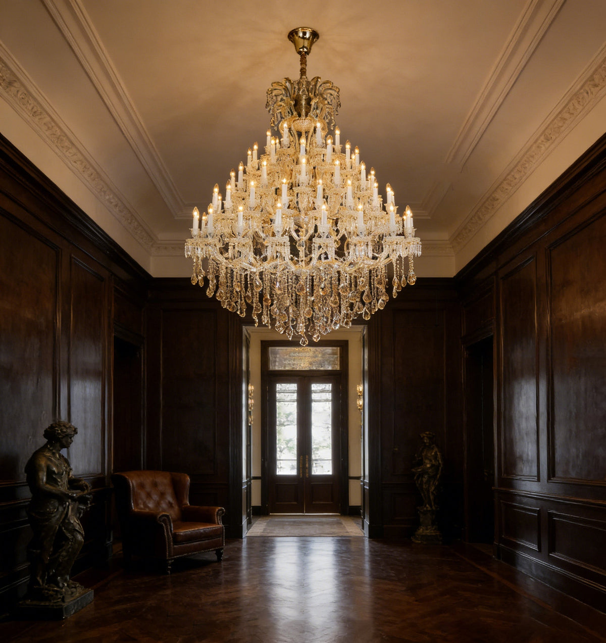 66 Lights Big Maria Theresa Chandelier 60X71 Inch Large Foyer Chandelier