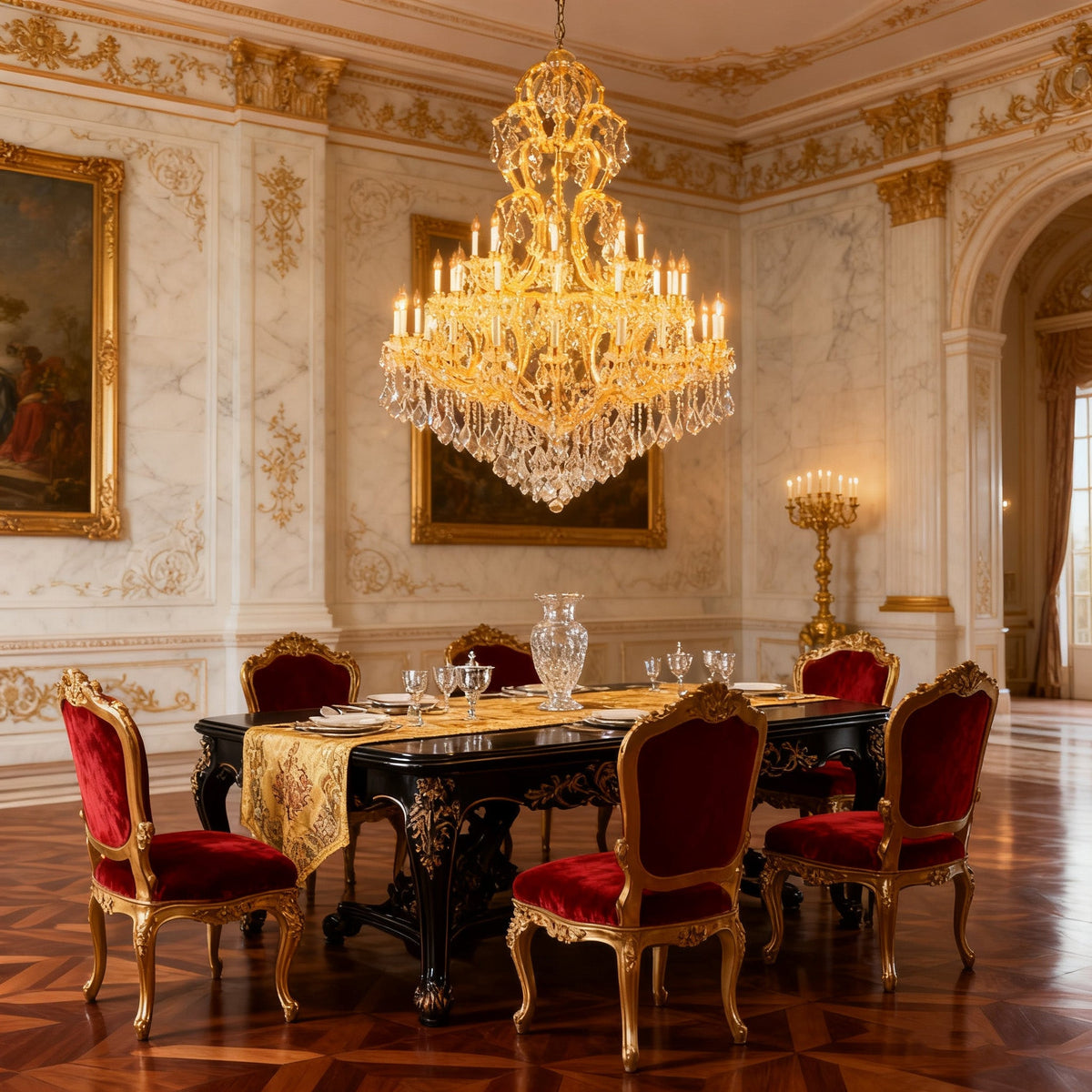 59X85 Inch Tall Chandelier for High Ceiling Foyers 48 Lights Gold Elegant Crystal Lighting