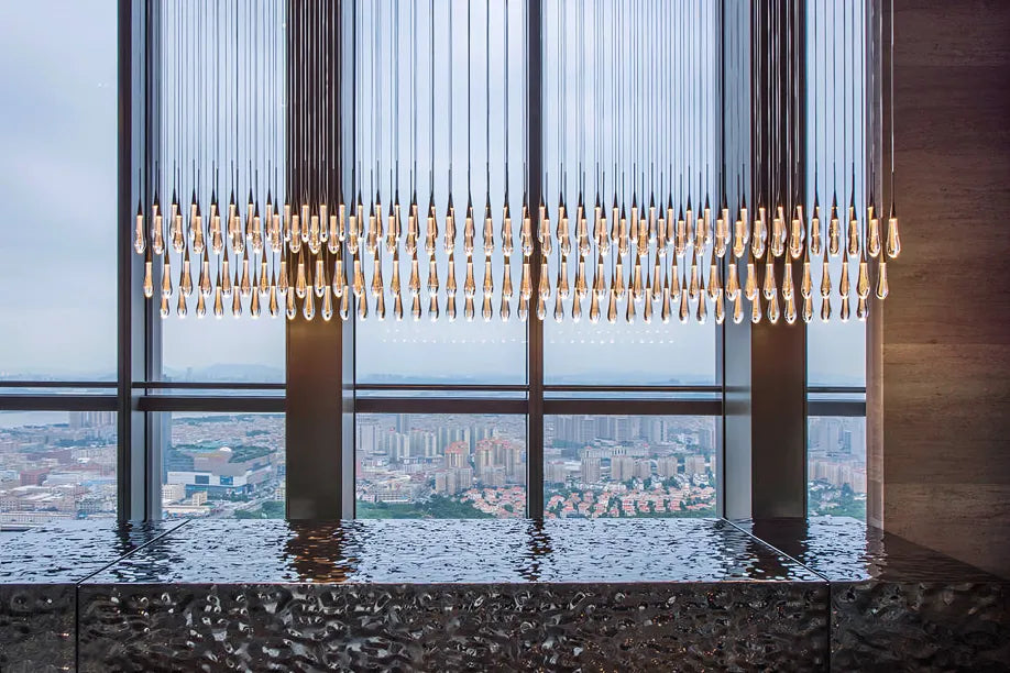 Solitaire Linear Chandelier 37'' 50'' 70'' 87" 120"W