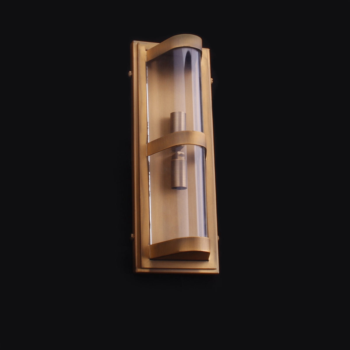 Curved Glass Industrial Sconce - Kavker