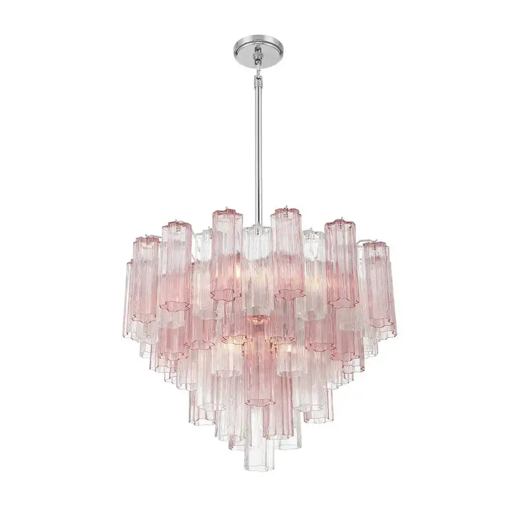 Addis Chandelier 17.8" 19.8" 22" 26.8" 32''D-26.8"-Chrome-Spring-Kavker