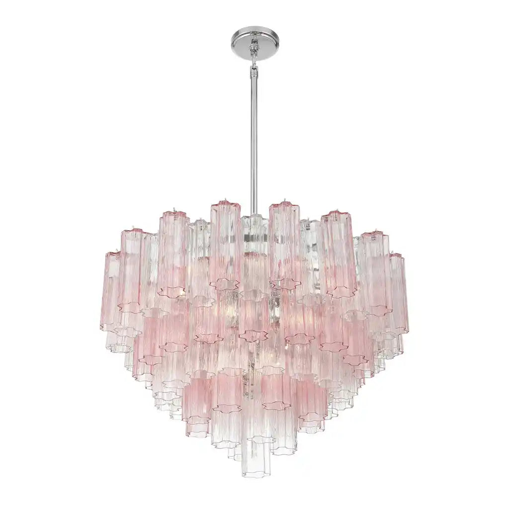 Addis Chandelier 17.8" 19.8" 22" 26.8" 32''D-32"-Chrome-Spring-Kavker