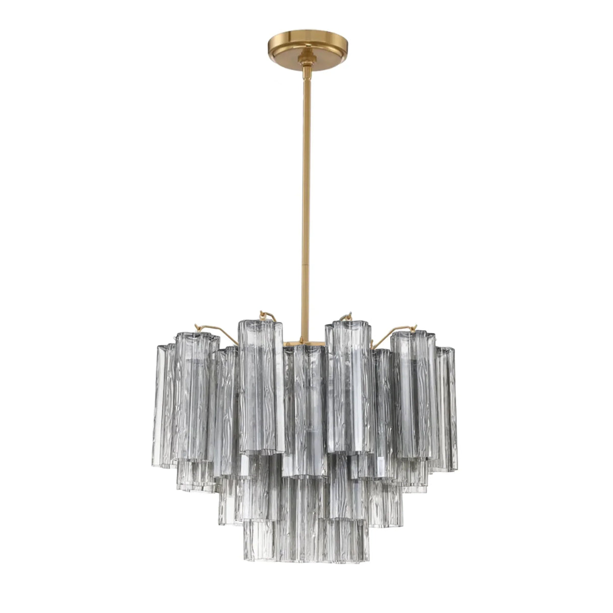 Addis Chandelier 17.8" 19.8" 22" 26.8" 32''D-17.8"-Brass-Smoke-Kavker