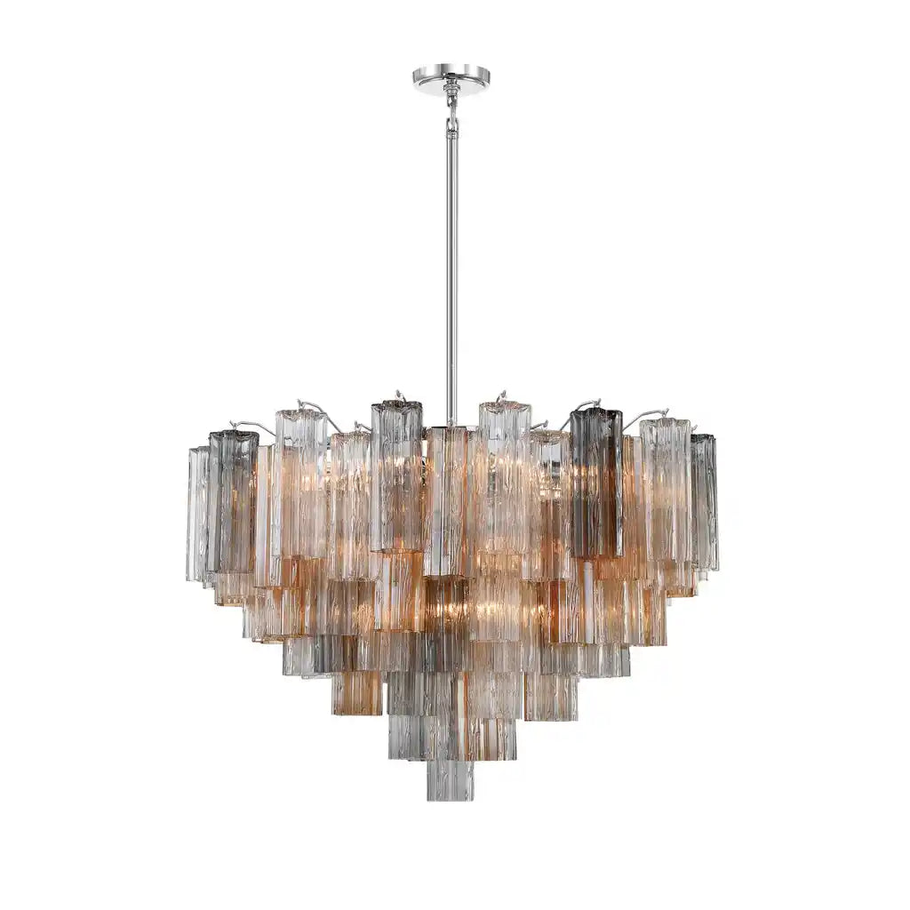 Addis Chandelier 17.8" 19.8" 22" 26.8" 32''D-22"-Chrome-Autumn-Kavker