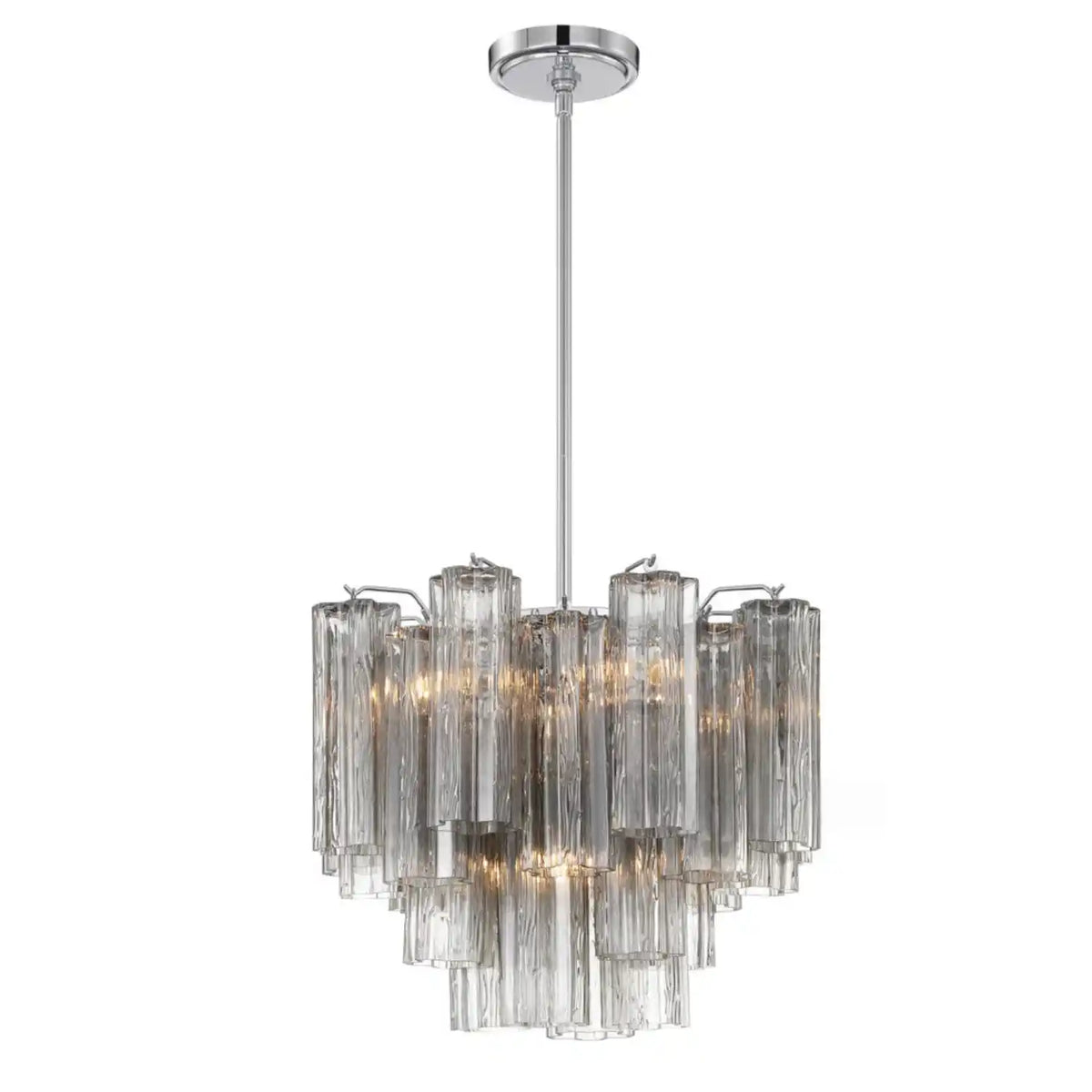 Addis Chandelier 17.8" 19.8" 22" 26.8" 32''D-17.8"-Chrome-Smoke-Kavker