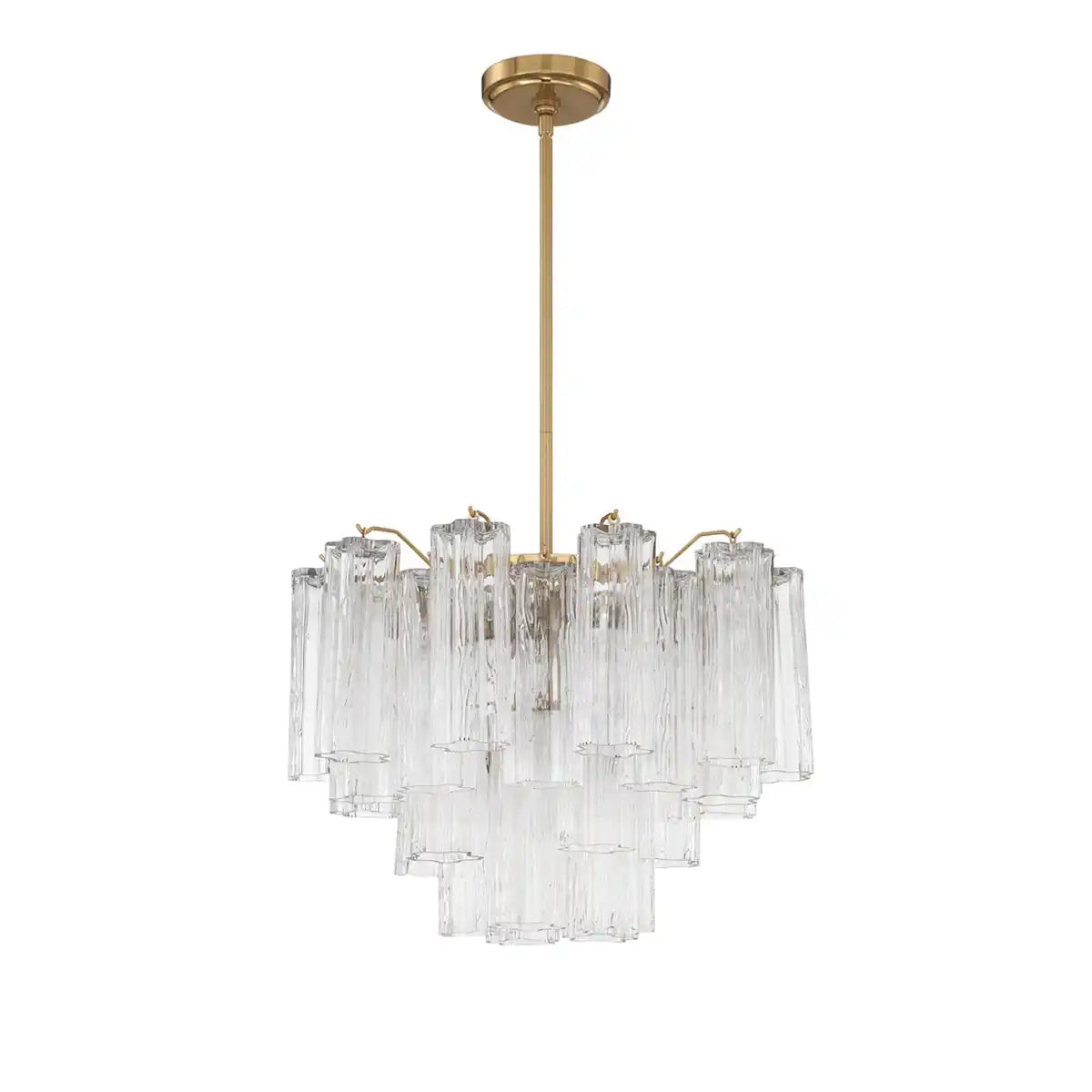 Addis Chandelier 17.8" 19.8" 22" 26.8" 32''D-17.8"-Brass-Clear-Kavker