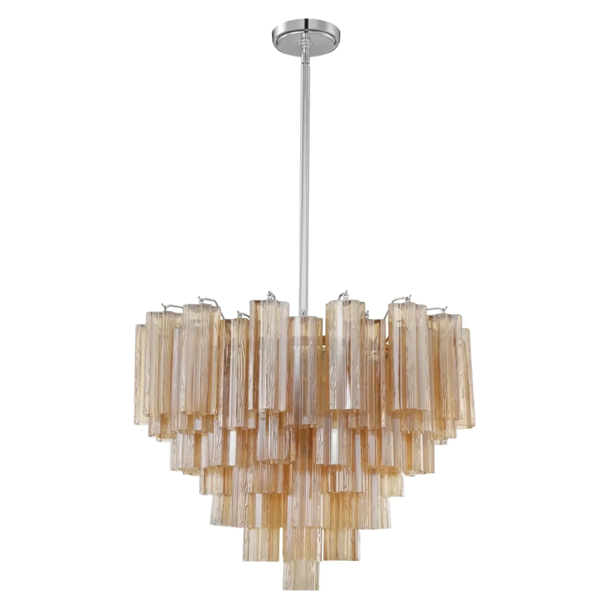 Addis Chandelier 17.8" 19.8" 22" 26.8" 32''D-22"-Chrome-Amber-Kavker