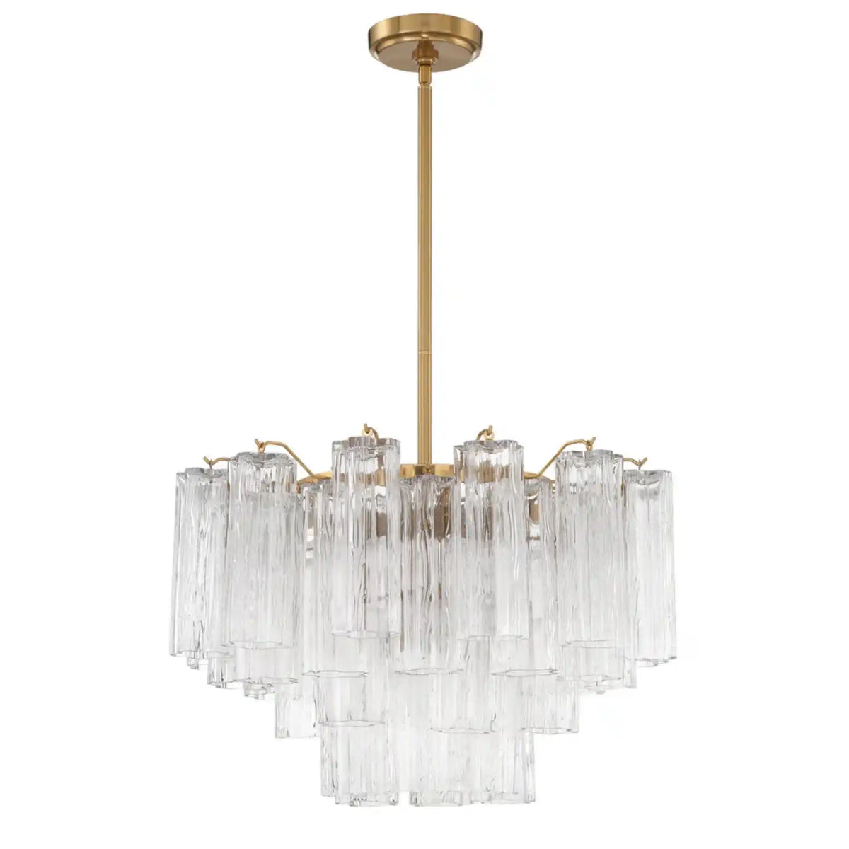 Addis Chandelier 17.8" 19.8" 22" 26.8" 32''D-19.8"-Brass-Clear-Kavker