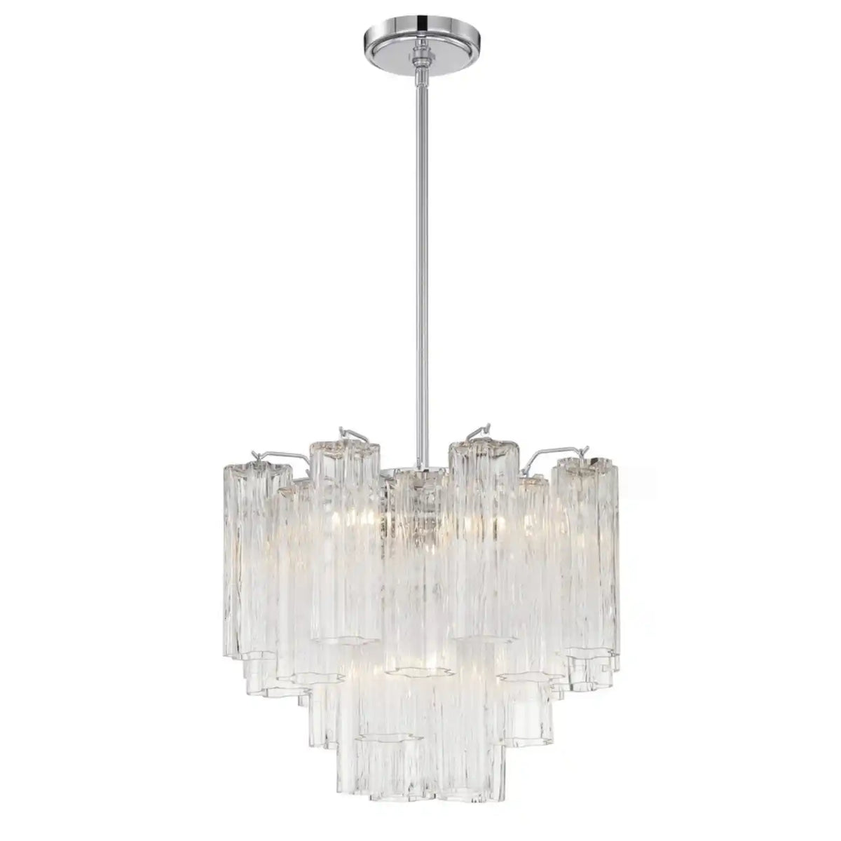 Addis Chandelier 17.8" 19.8" 22" 26.8" 32''D-17.8"-Chrome-Clear-Kavker