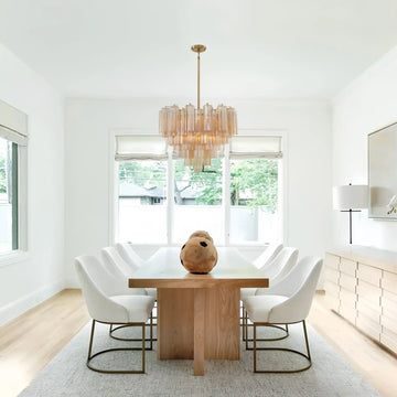 Addis Chandelier 17.8" 19.8" 22" 26.8" 32''D-22"-Brass-Amber-Kavker