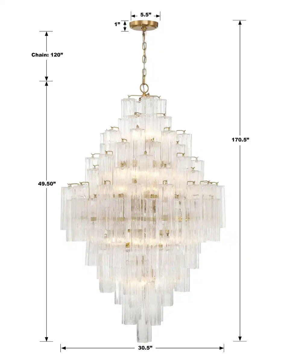 Addis Diamond Chandelier 49''H-Kavker