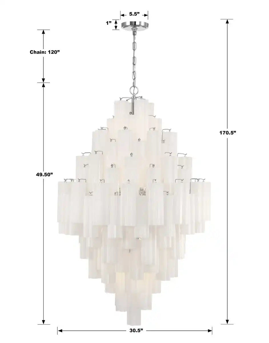 Addis Diamond Chandelier 49''H-Kavker