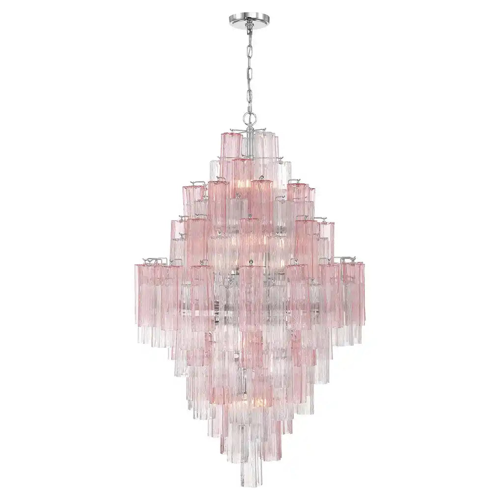 Addis Diamond Chandelier 49''H-Chrome-Spring-Kavker