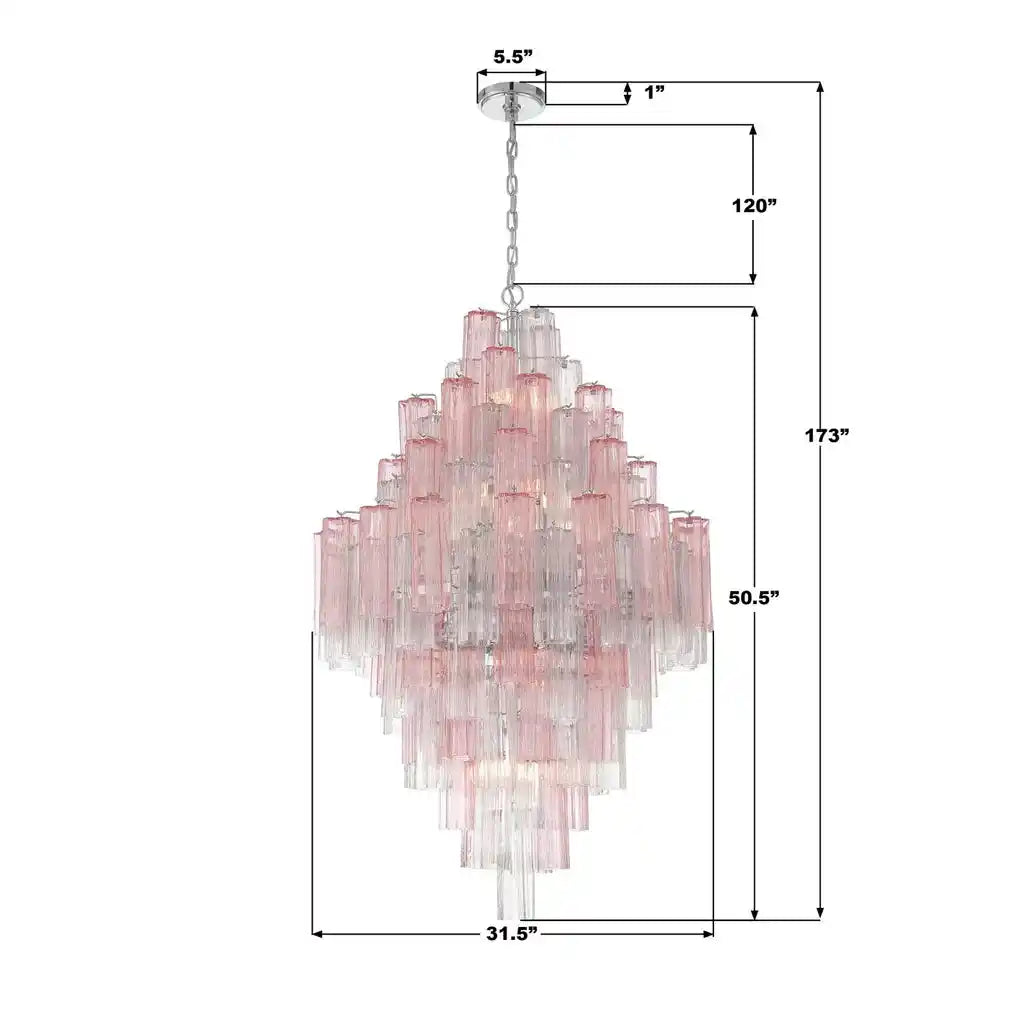 Addis Diamond Chandelier 49''H-Kavker