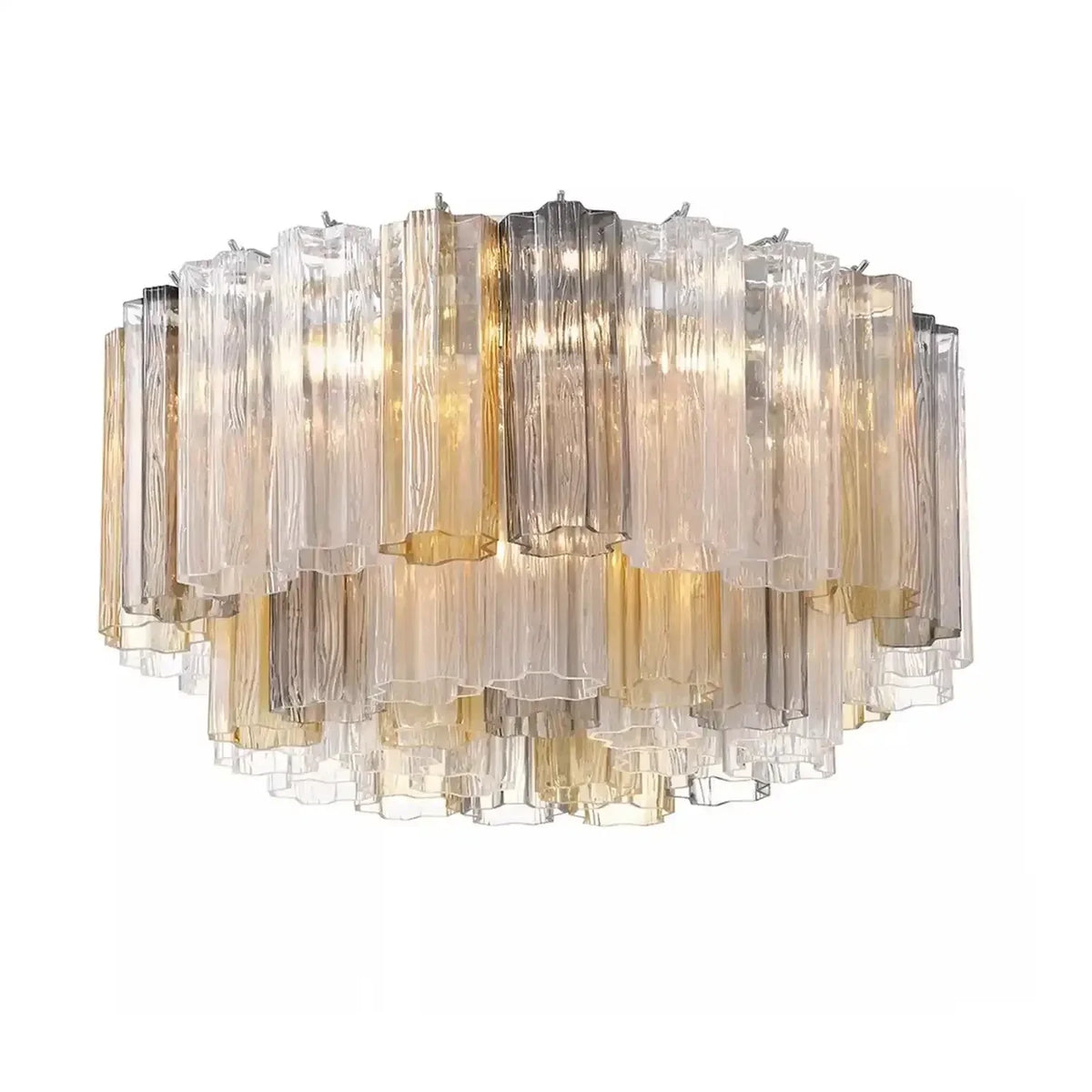 Addis Flushmount 22"/32"-22"-7 Lights-Polished Chrome-Autumn-Kavker