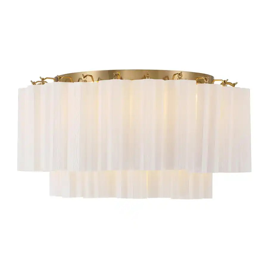 Addis Flushmount 22"/32"-22"-7 Lights-Brass-White-Kavker