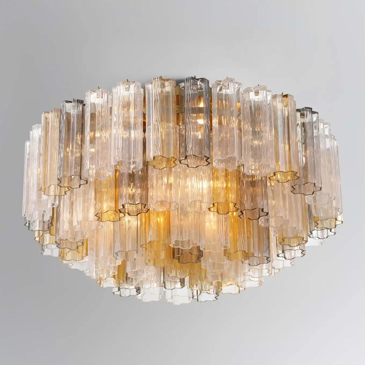 Addis Flushmount 22"/32"-32"-16 Lights-Polished Chrome-Autumn-Kavker
