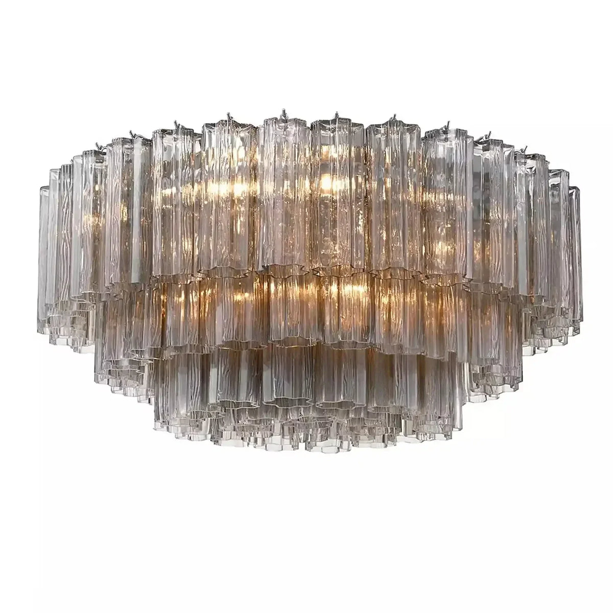 Addis Flushmount 22"/32"-32"-16 Lights-Brass-Smoke-Kavker