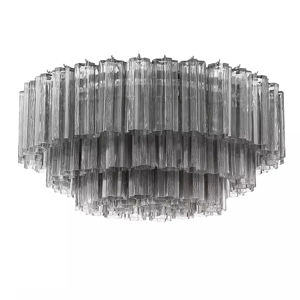 Addis Flushmount 22"/32"-32"-16 Lights-Polished Chrome-Smoke-Kavker