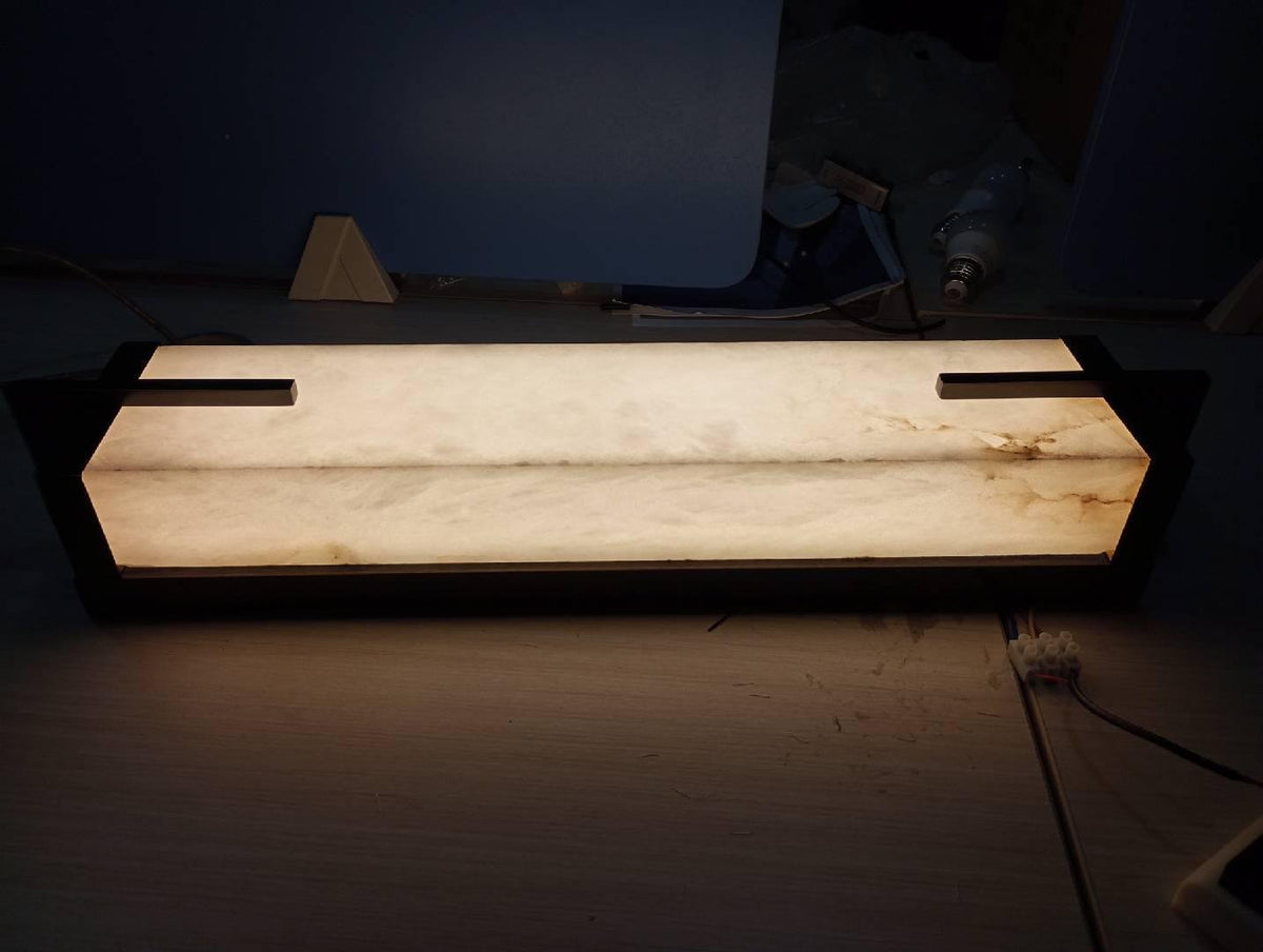 Beckett Alabaster Wall Sconce - ∅ 4.7″ x H 31.5″ Set of 2BronzeKavker