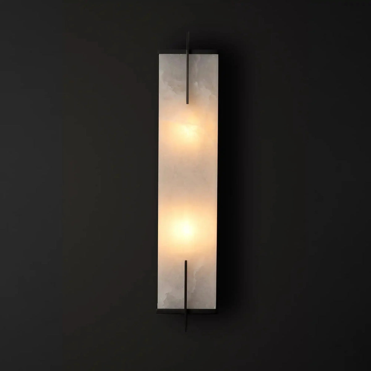 Beckett Alabaster Wall Sconce - ∅ 4.7″ x H 31.5″ / Dia 12cm x H 80cmBrassKavker