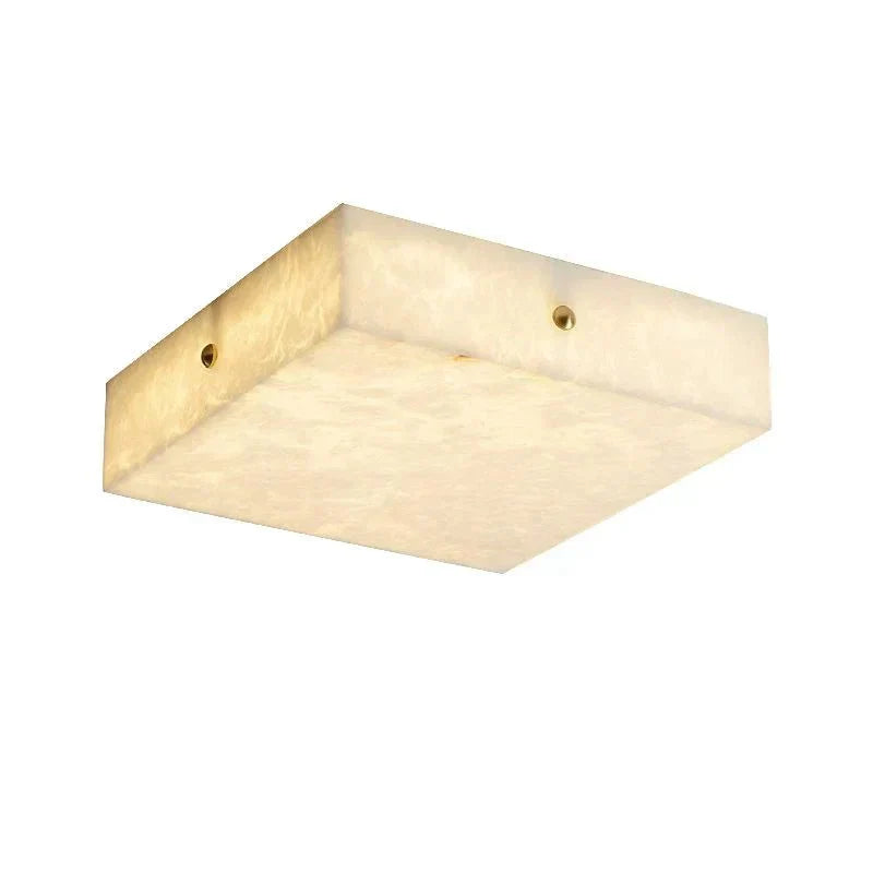 Coral Modern Alabaster Flushmount, Designer Ceiling Light Fixtures - 15.75"LKavker