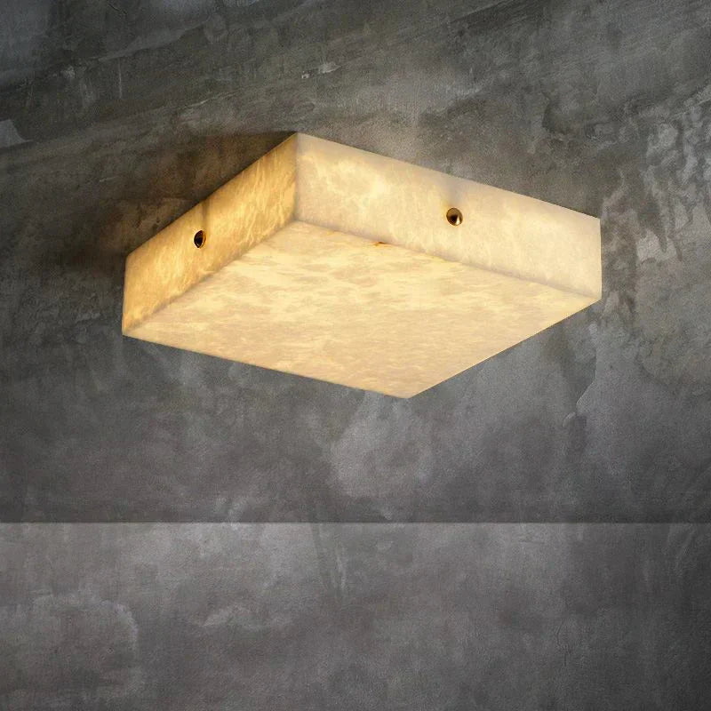 Coral Modern Alabaster Flushmount, Designer Ceiling Light Fixtures - 15.75"LKavker