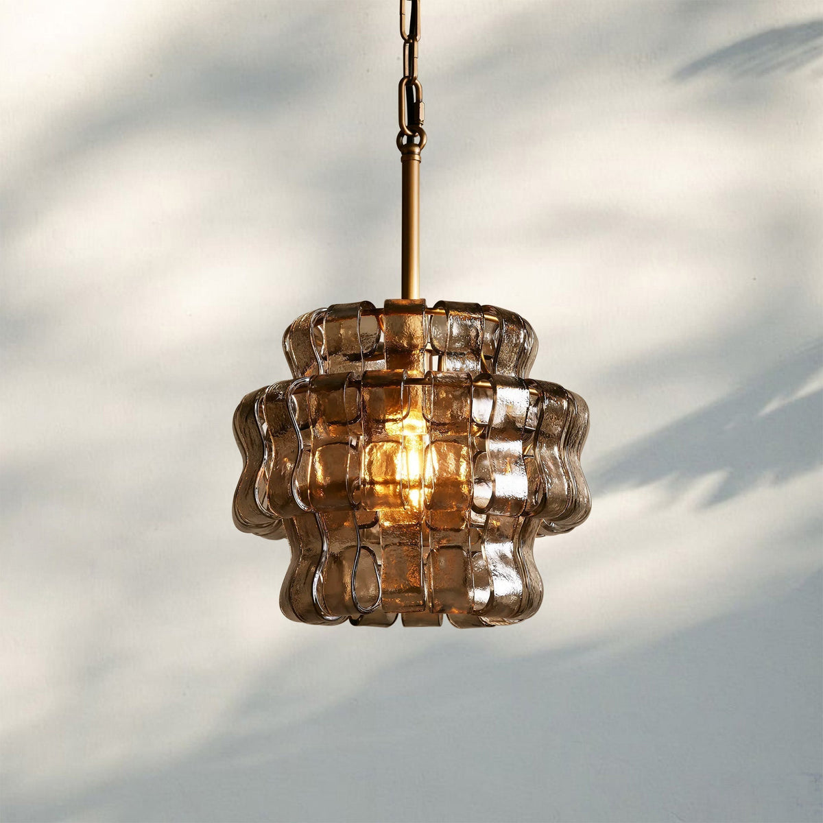 Ghiaccio Pendant Light - BrassSmoke-Kavker