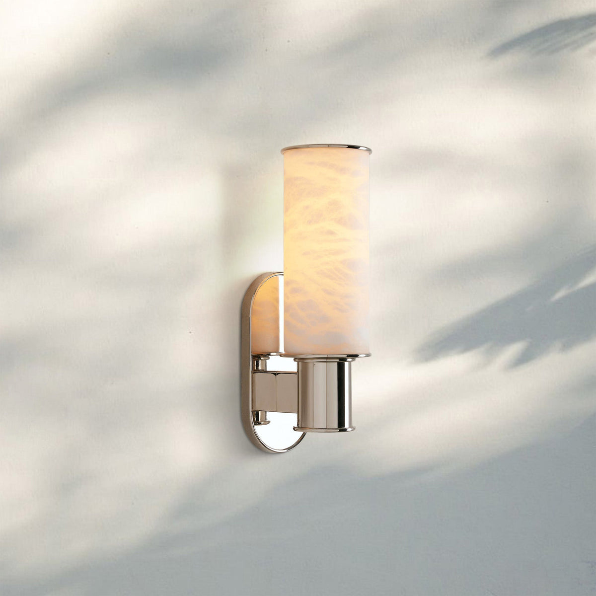 Harline Alabaster Wall Sconce-Nickel-