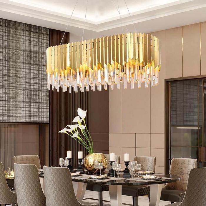 Premium April Crystal Dining Room Chandelier - CasaraHouse