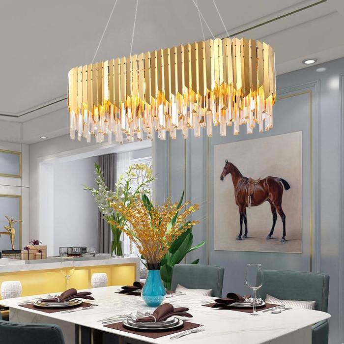Premium April Crystal Dining Room Chandelier - CasaraHouse