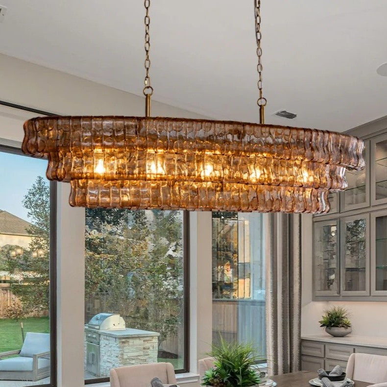 Ghiaccio Oval Chandelier Light