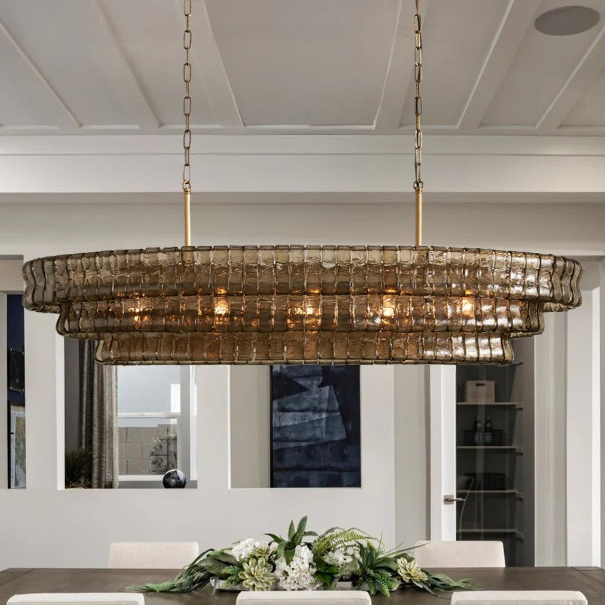 Ghiaccio Oval Chandelier Light
