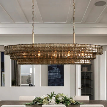 Ghiaccio Oval Chandelier Light