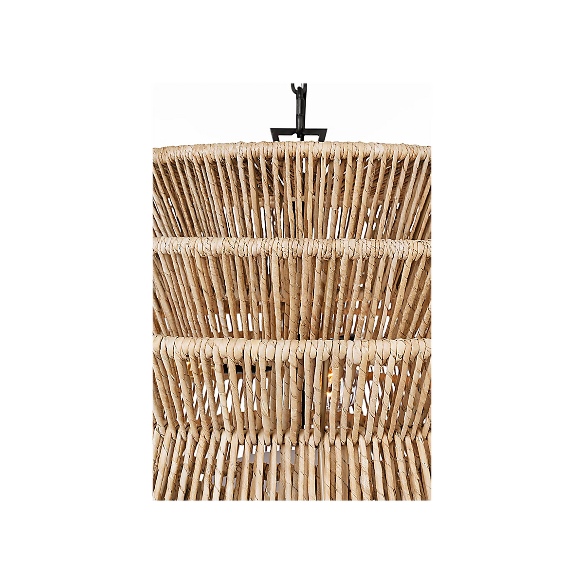 Antigua Drum Rattan Chandelier