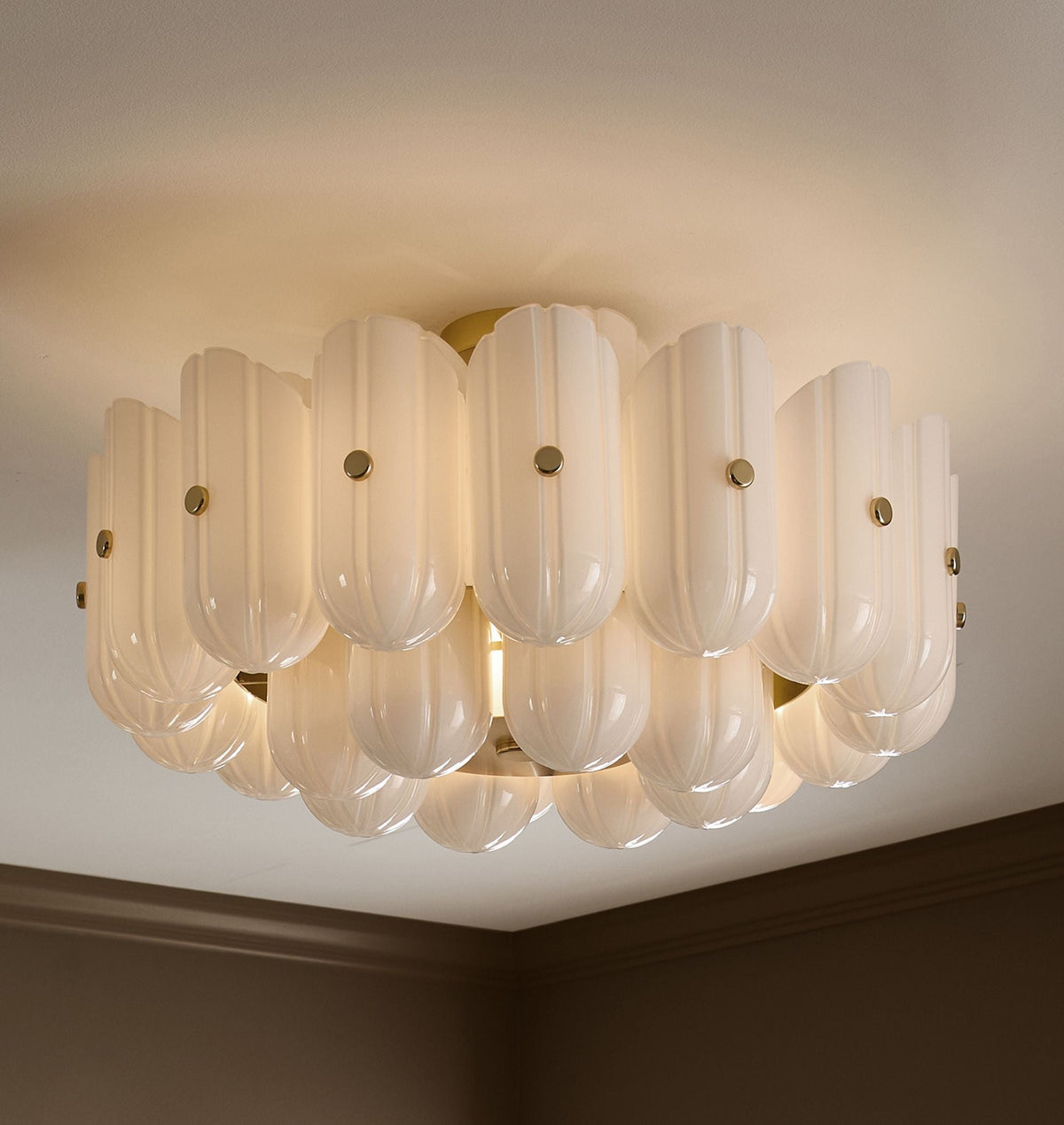 Lorna LED Double Tier Flush Mount 25" - BronzeKavker