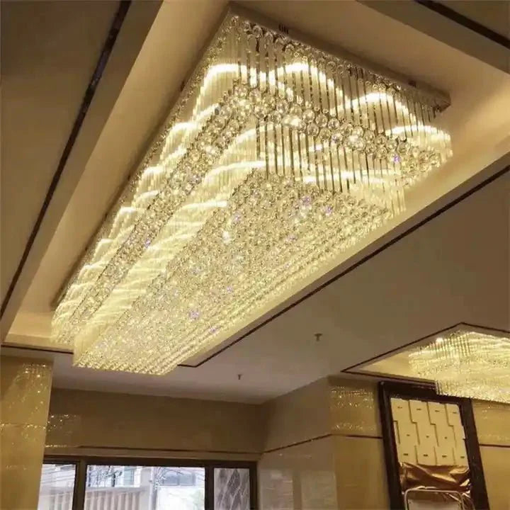 Modern Extra 2/3 Tiered Flush Mount Crystal Chandelier for Large Area-Chandeliers-Kavker-Kavker