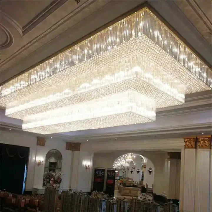 Modern Extra 2/3 Tiered Flush Mount Crystal Chandelier for Large Area-Chandeliers-Kavker-Kavker