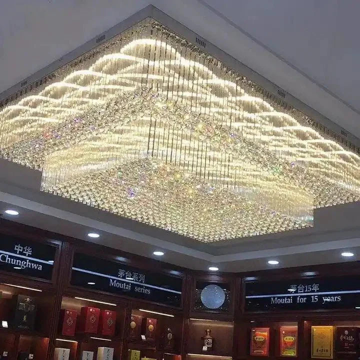 Modern Extra 2/3 Tiered Flush Mount Crystal Chandelier for Large Area-Chandeliers-Kavker-Kavker