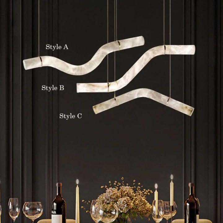 Simplicity Alabaster Pendant Lights-Pendant for living room,Pendant for kitchen,Pendant for bathrooms,Pendant for bedrooms,Pendant for foyer,Pendant for stairways,Pendant for dining room-A-L39.4"-Kavker