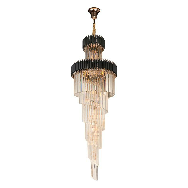 Spiral Crystal Chandelier For Foyer/ Staircase-Chandeliers-Kavker-Kavker