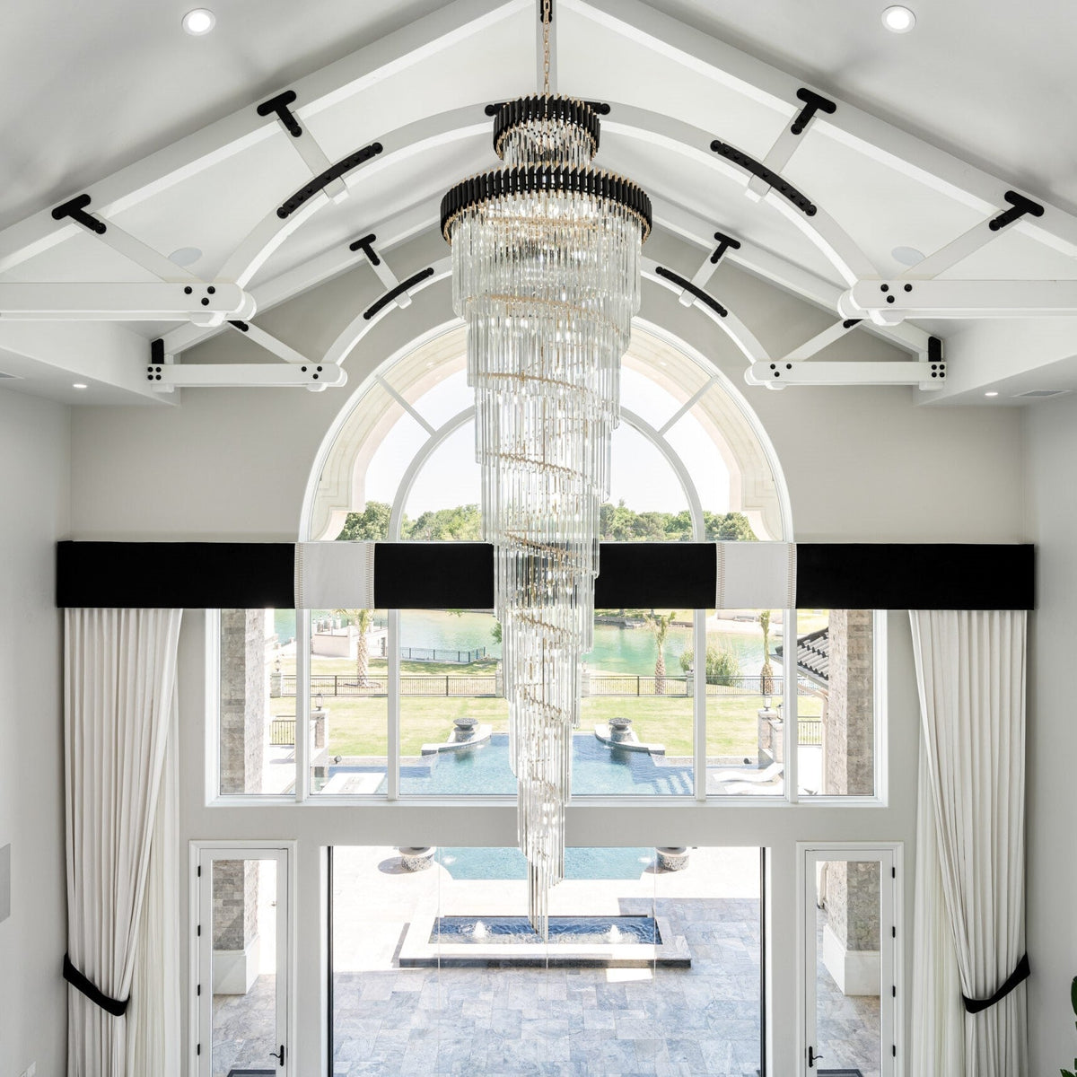 Spiral Crystal Chandelier For Foyer/ Staircase-Chandeliers-Kavker-Kavker