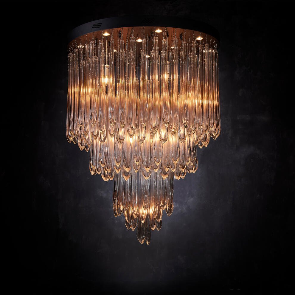 Tiffany Round Flushmount Pendant-Chandelier-Kavker-Kavker